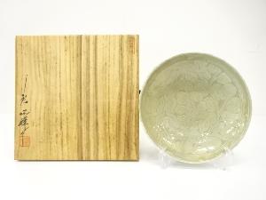 池順鐸造　高麗青磁　花唐草　平鉢